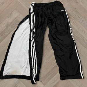 Adidas Y2K Full Snap Black Track Pants Baggy